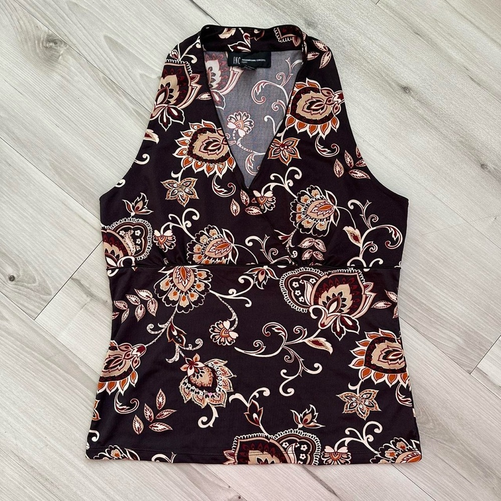 INC y2k brown babydoll tank top